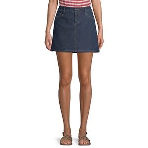 NWT St.John’s Bay Dark Wash Mid Rise Denim Skort, Size 4